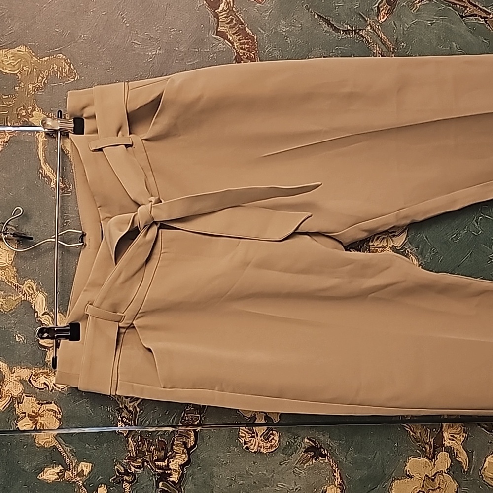 Belted casual Beige Ankle Pants